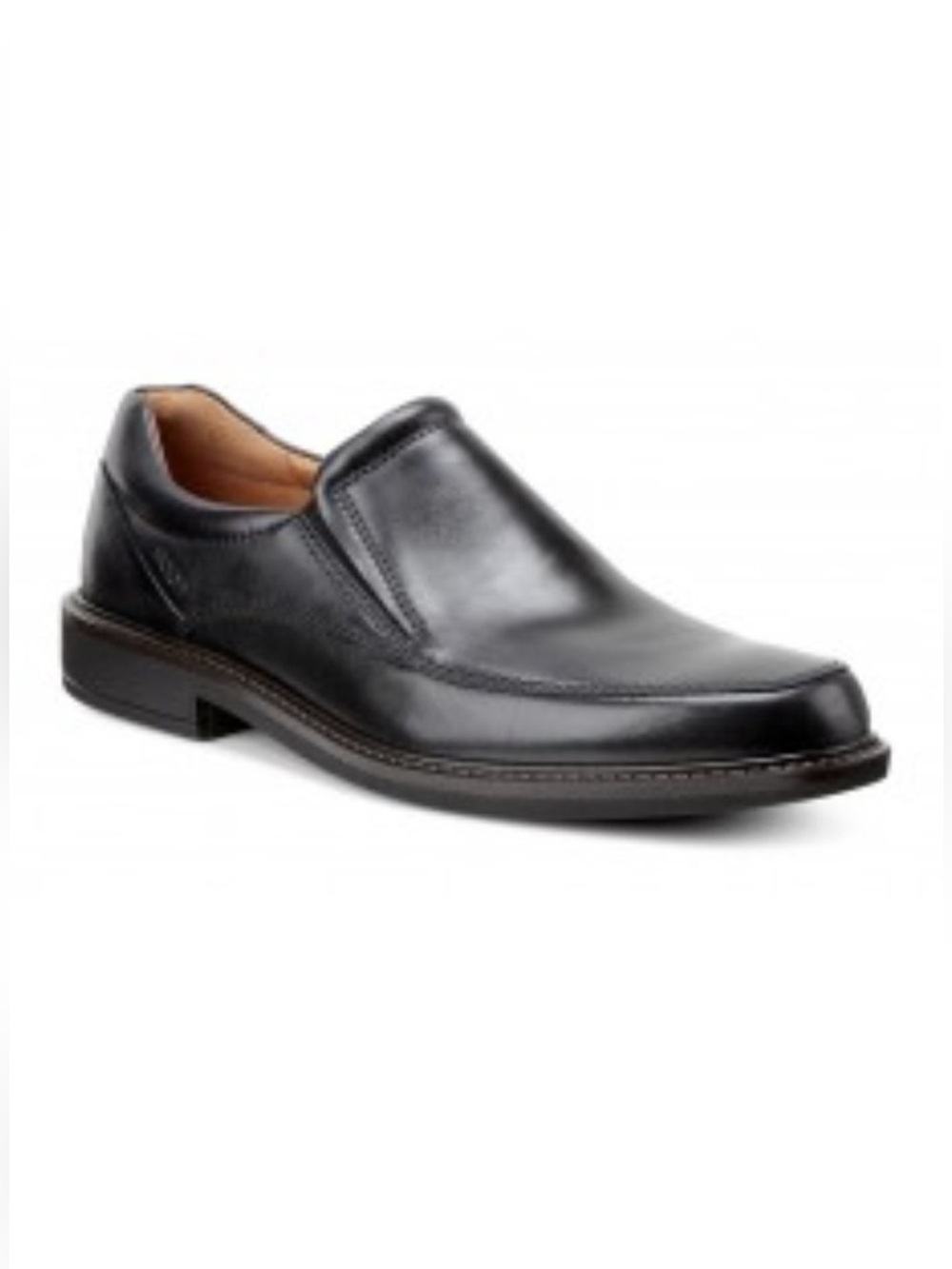 ECCO Holton Apron Toe Slip On Black Leather Men’s Shoes Size 11 EU 45